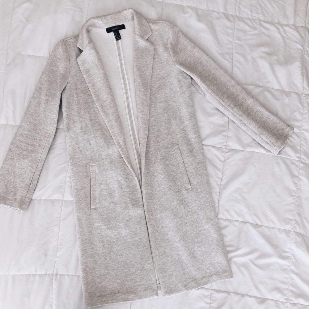 F21 light gray coat - Picture 5 of 6